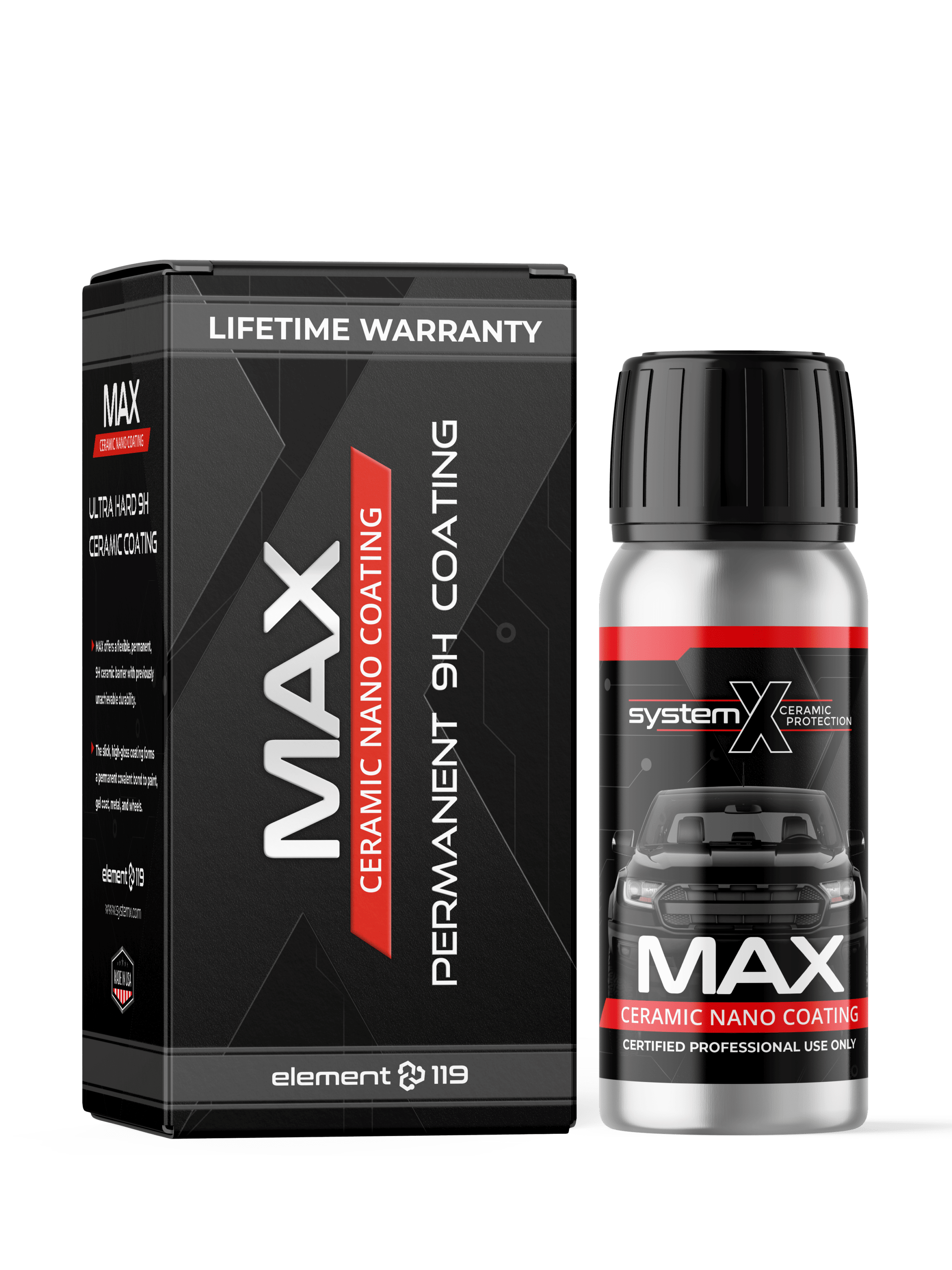 System X MAX | 9H Nano Ceramic Coating w/ Lifetime Warranty
